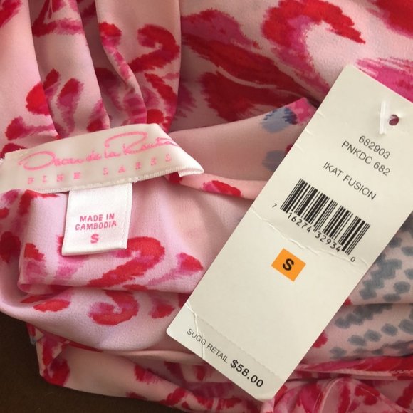 💕OSCAR DE LA RENTA💕IKAT FUSION CHEMISE💕 - Picture 8 of 9